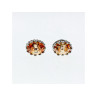 925 Sterling Silver Citrine Stud Earrings