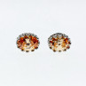 925 Sterling Silver Citrine Stud Earrings