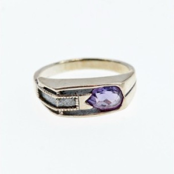 925 Sterling Silver Tourmaline Ring Size 8