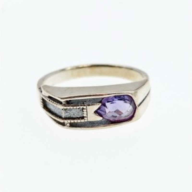 925 Sterling Silver Tourmaline Ring Size 8