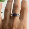 925 Sterling Silver Tourmaline Ring Size 8