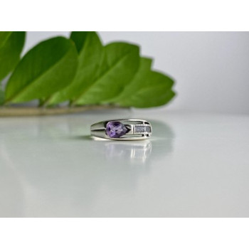 925 Sterling Silver Tourmaline Ring Size 8