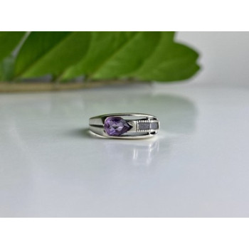 925 Sterling Silver Tourmaline Ring Size 8