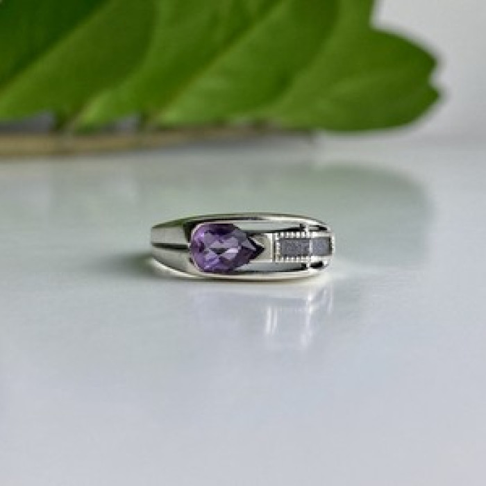 925 Sterling Silver Tourmaline Ring Size 8