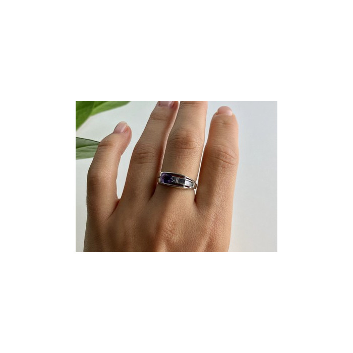 925 Sterling Silver Tourmaline Ring Size 8