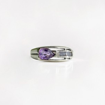 925 Sterling Silver Tourmaline Ring Size 8
