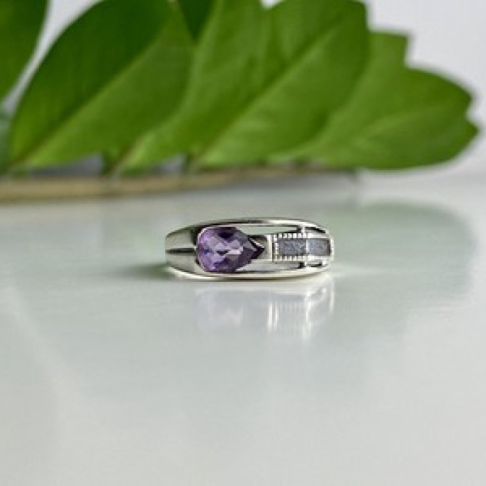925 Sterling Silver Tourmaline Ring Size 8