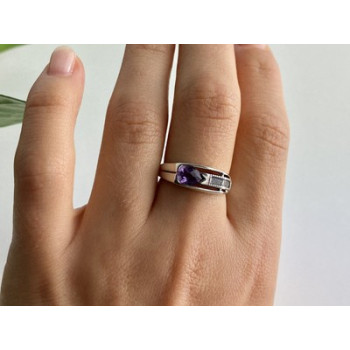 925 Sterling Silver Tourmaline Ring Size 8