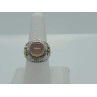 925 Sterling Silver Rose Quartz & Beryl Ring Size 8