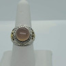 925 Sterling Silver Rose Quartz & Beryl Ring Size 8