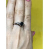 925 Sterling Silver Black Nephrite ( Jade ) Ring Size 9