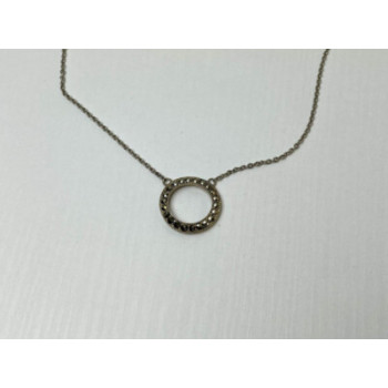 925 Sterling Silver Marcasites Pendant Necklace