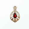 925 Sterling Silver Garnet Pendant