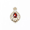 925 Sterling Silver Garnet Pendant