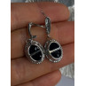 Elegant 925 Sterling Silver Sapphire Earrings Length 1.20 Inch
