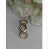 925 Sterling Silver Gold Plated CZ Pendant Length 1.20 Inch