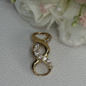 925 Sterling Silver Gold Plated CZ Pendant Length 1.20 Inch
