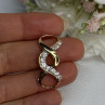 925 Sterling Silver Gold Plated CZ Pendant Length 1.20 Inch