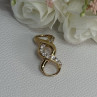 925 Sterling Silver Gold Plated CZ Pendant Length 1.20 Inch