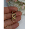 925 Sterling Silver Gold Plated CZ Pendant Length 1.20 Inch
