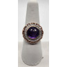 925 Sterling Silver Amethyst Ring Size 7.5