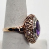 925 Sterling Silver Amethyst Ring Size 7.5