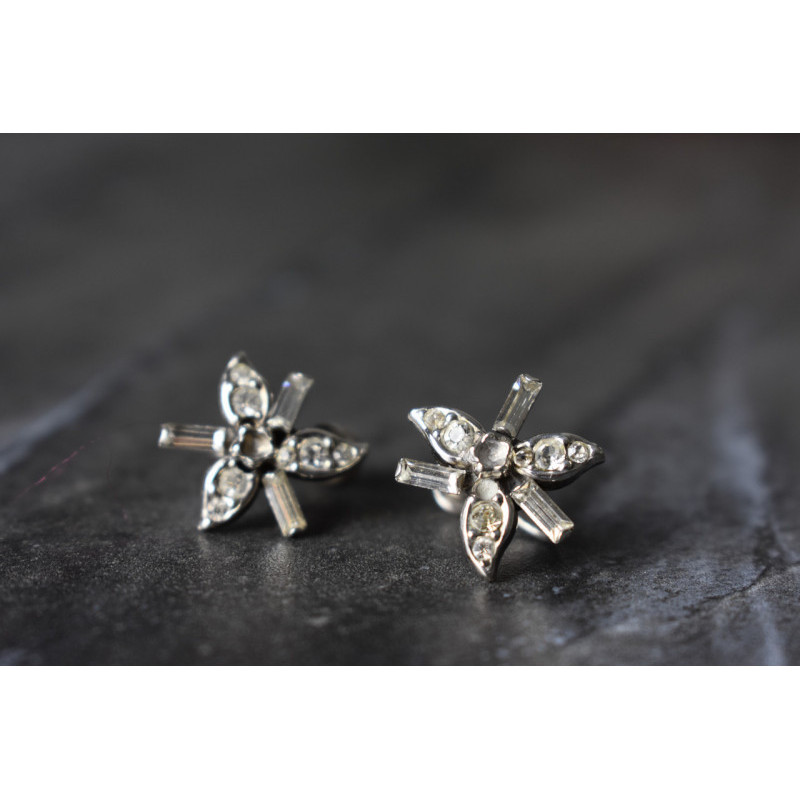 925 Sterling Silver White CZ Earrings