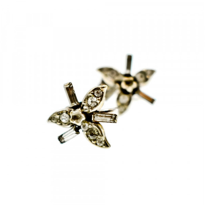 925 Sterling Silver White CZ Earrings