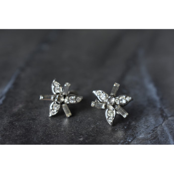 925 Sterling Silver White CZ Earrings
