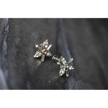 925 Sterling Silver White CZ Earrings