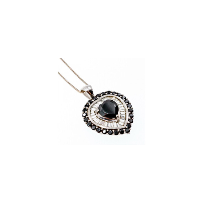 925 STERLING SILVER BLACK SPINEL & GOSHENITE 