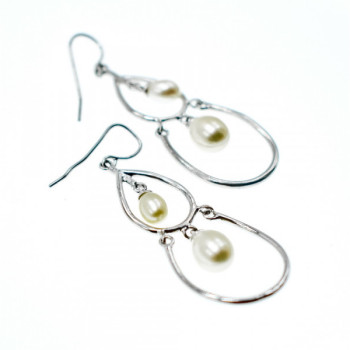 925 Sterling Silver Pearls Earrings