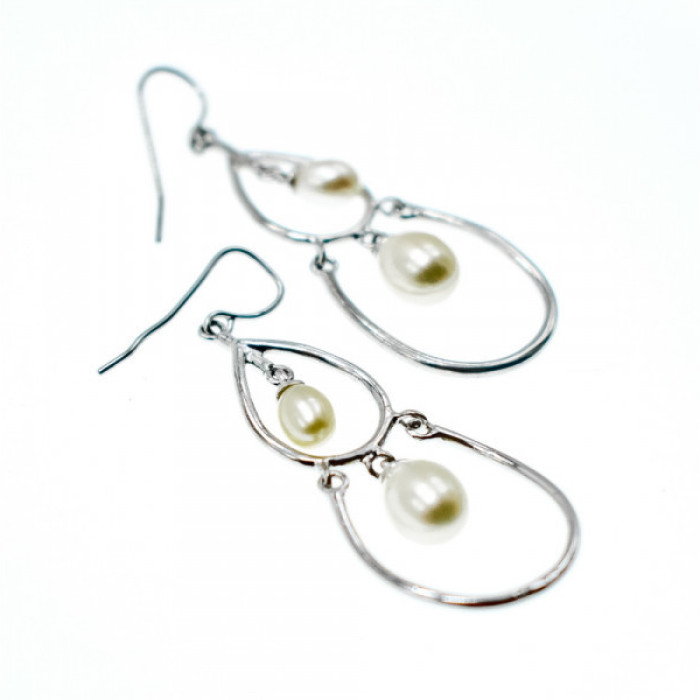 925 Sterling Silver Pearls Earrings