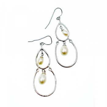 925 Sterling Silver Pearls Earrings