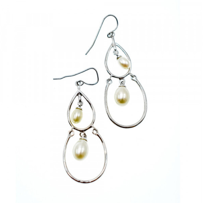 925 Sterling Silver Pearls Earrings