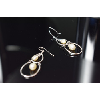 925 STERLING SILVER PEARLS EARRINGS