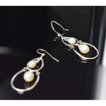 925 Sterling Silver Pearls Earrings