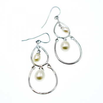 925 Sterling Silver Pearls Earrings