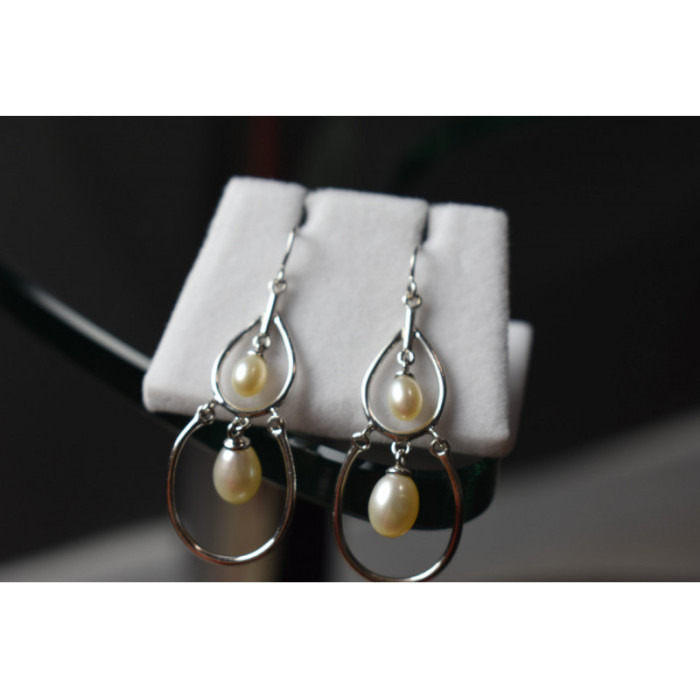 925 STERLING SILVER PEARLS EARRINGS