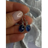 925 Sterling Silver Blue Moonstone Earrings Length 1.30 Inch