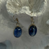 925 Sterling Silver Blue Moonstone Earrings Length 1.30 Inch