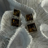 925 Sterling Silver Amber Earrings Length 0.90 Inch