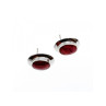 925 Sterling Silver Red Jasper Stud Earrings