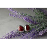 925 Sterling Silver Red Jasper Stud Earrings