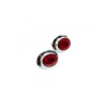 925 Sterling Silver Red Jasper Stud Earrings