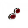 925 Sterling Silver Red Jasper Stud Earrings