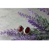 925 Sterling Silver Red Jasper Stud Earrings
