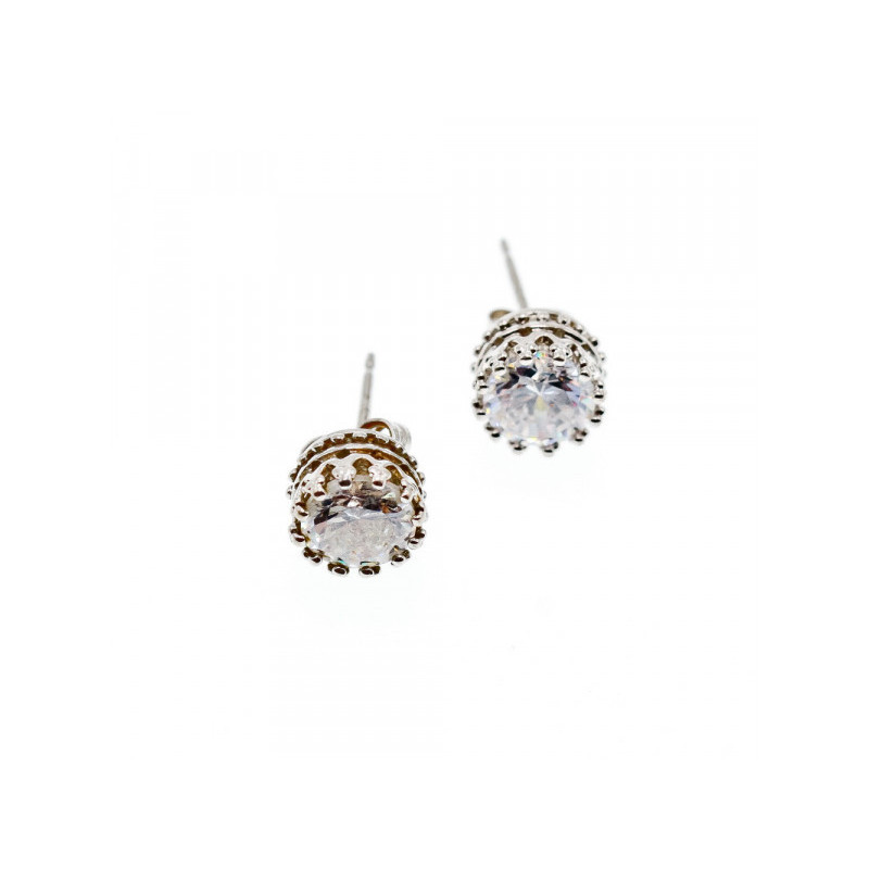 925 Sterling Silver CZ Stud Earrings