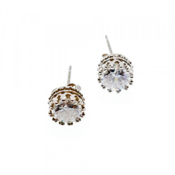 925 Sterling Silver CZ Stud Earrings