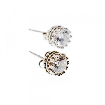 925 Sterling Silver CZ Stud Earrings